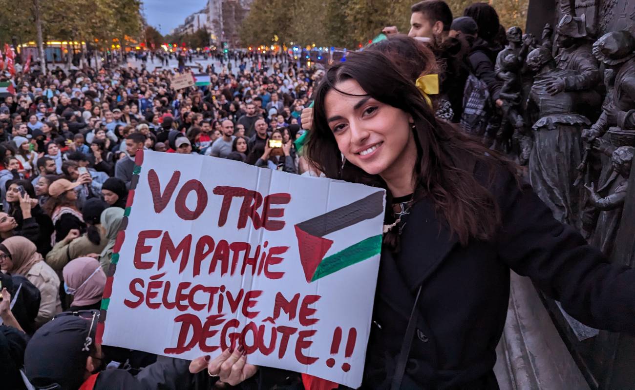 Paris'te Filistin'e destek eylemi