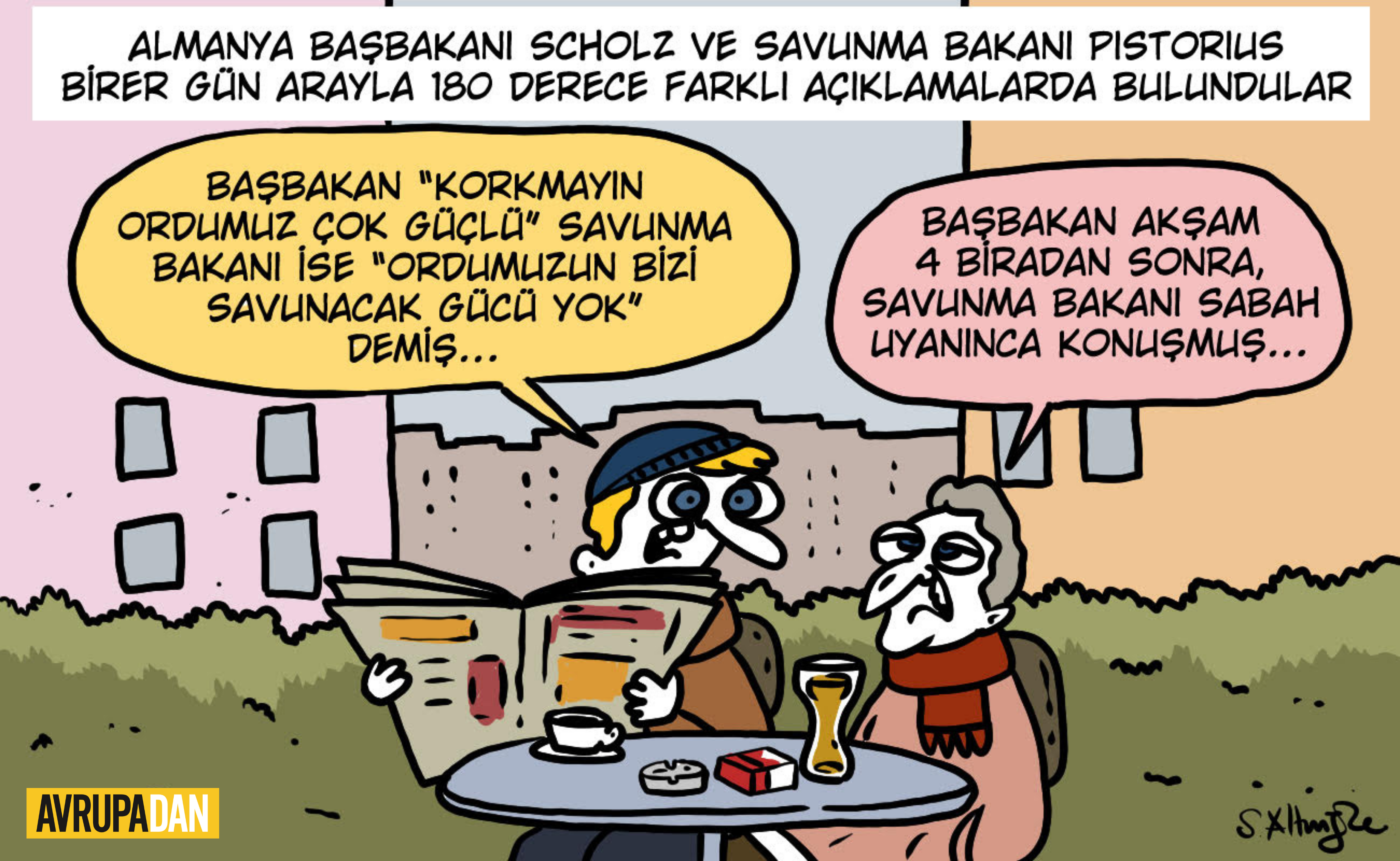 Serkan Altuniğne karikatürleriyle AVRUPADAN'da