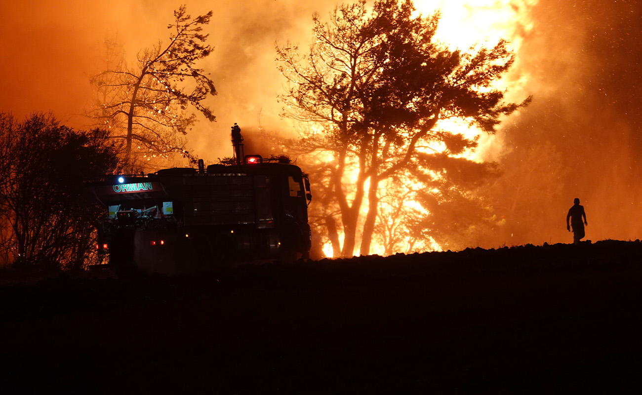 Çanakkale'de büyük orman yangını