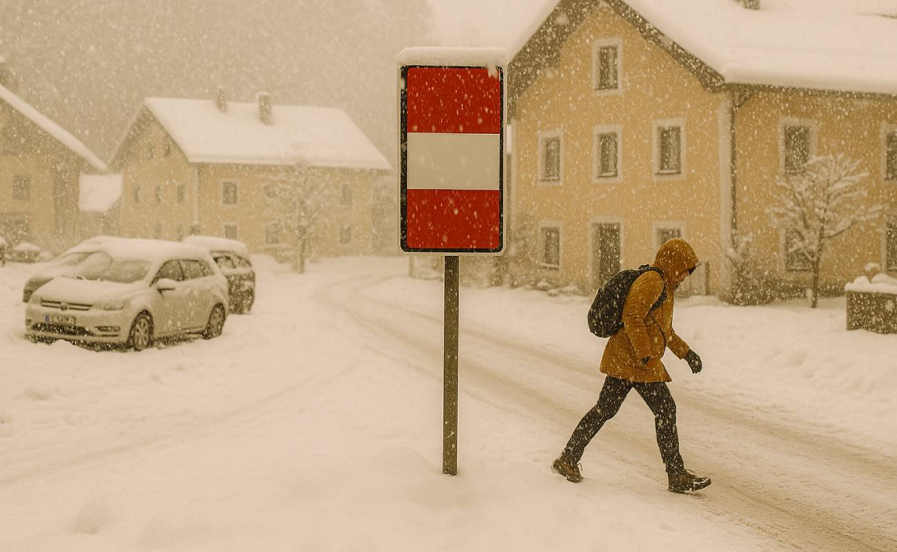 Avusturya’da yoğun kar yağışı! Üç eyalette kırmızı alarm