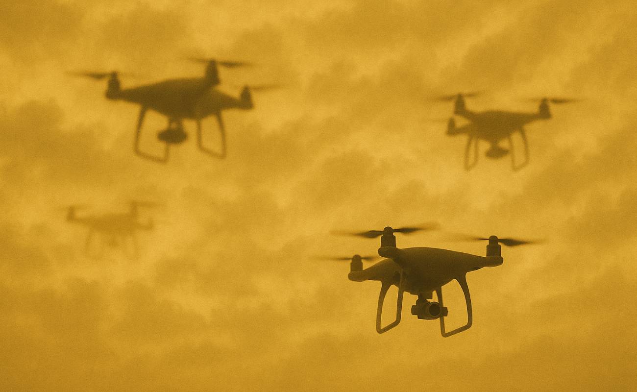 Almanya semalarında gizemli dronlar