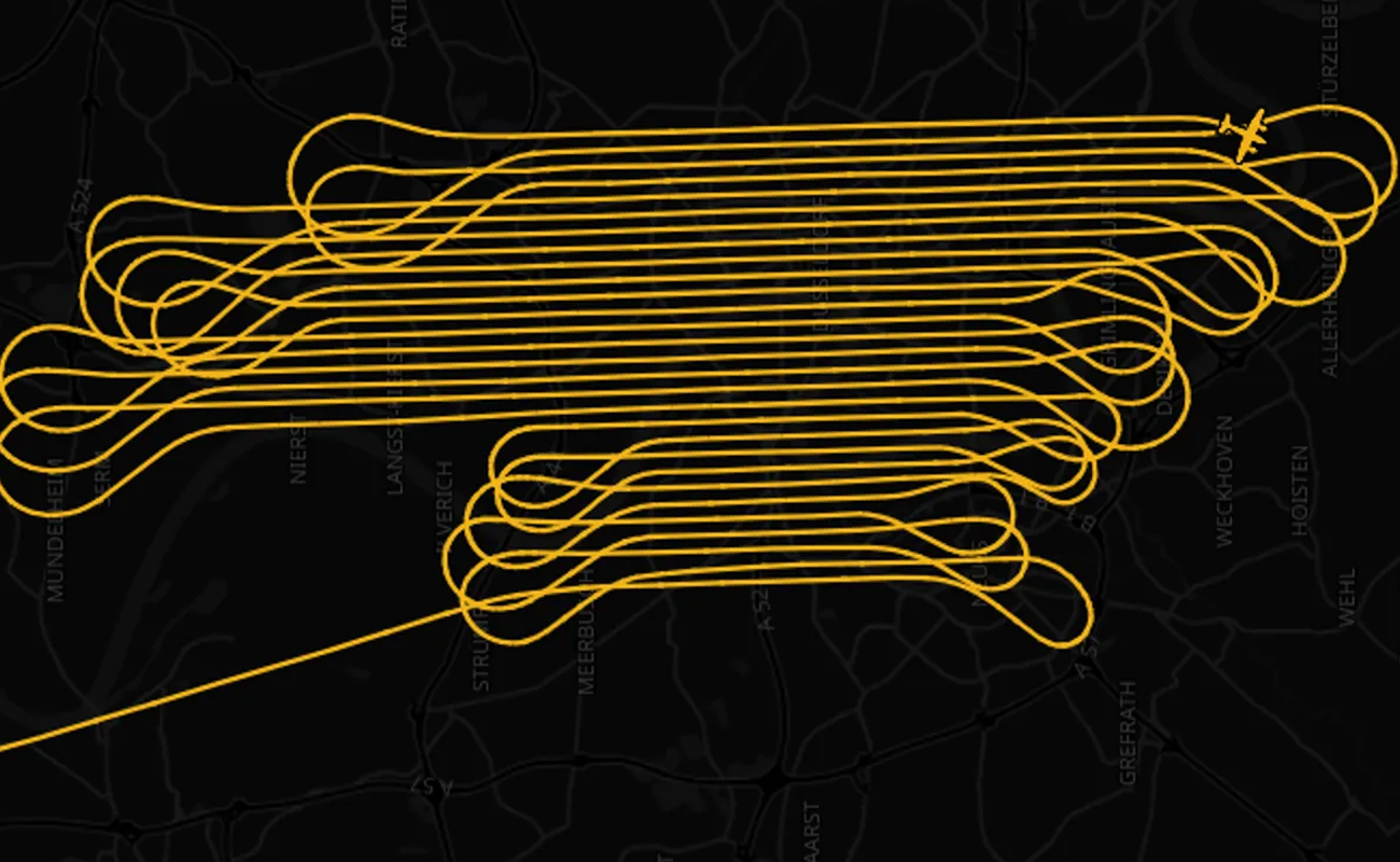 Düsseldorf semalarında gizemli tur: Uçak neden saatlerce döndü?