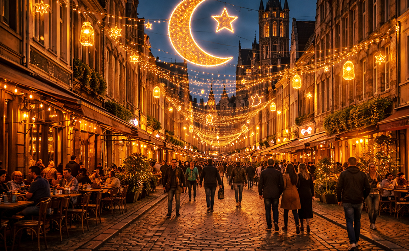 Gent’te ramazan boyunca iki cadde özel ışıklarla aydınlatılacak